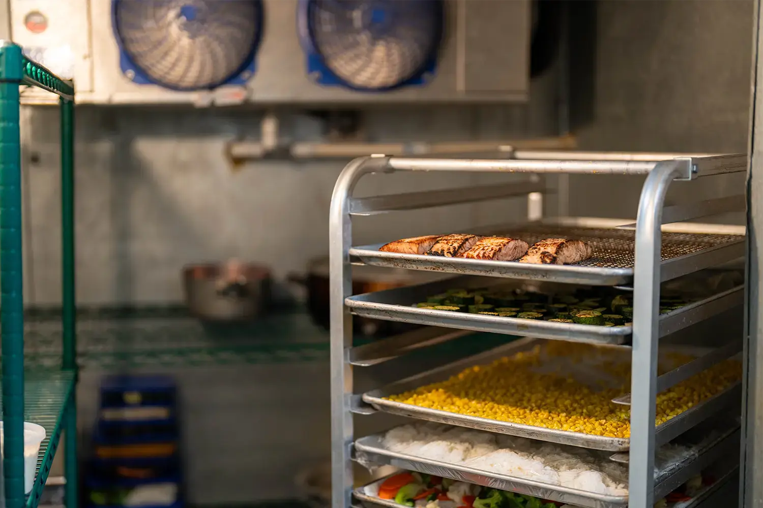 An image of a walk-in fridge